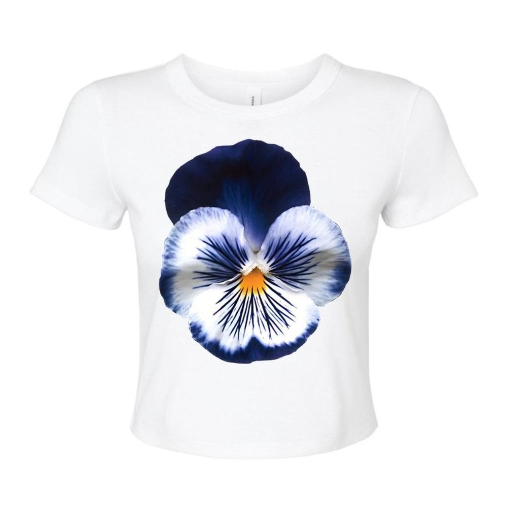 EN FLEURS JUMBO FLOWER BABY TEE — PANSY